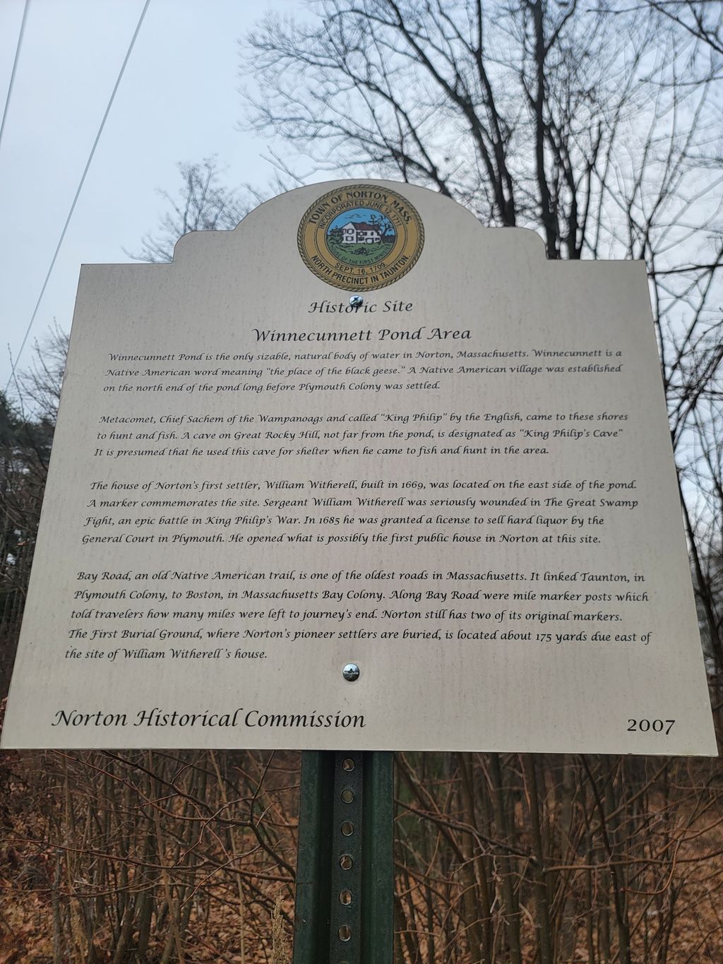 First settlement in Norton, Massachusetts