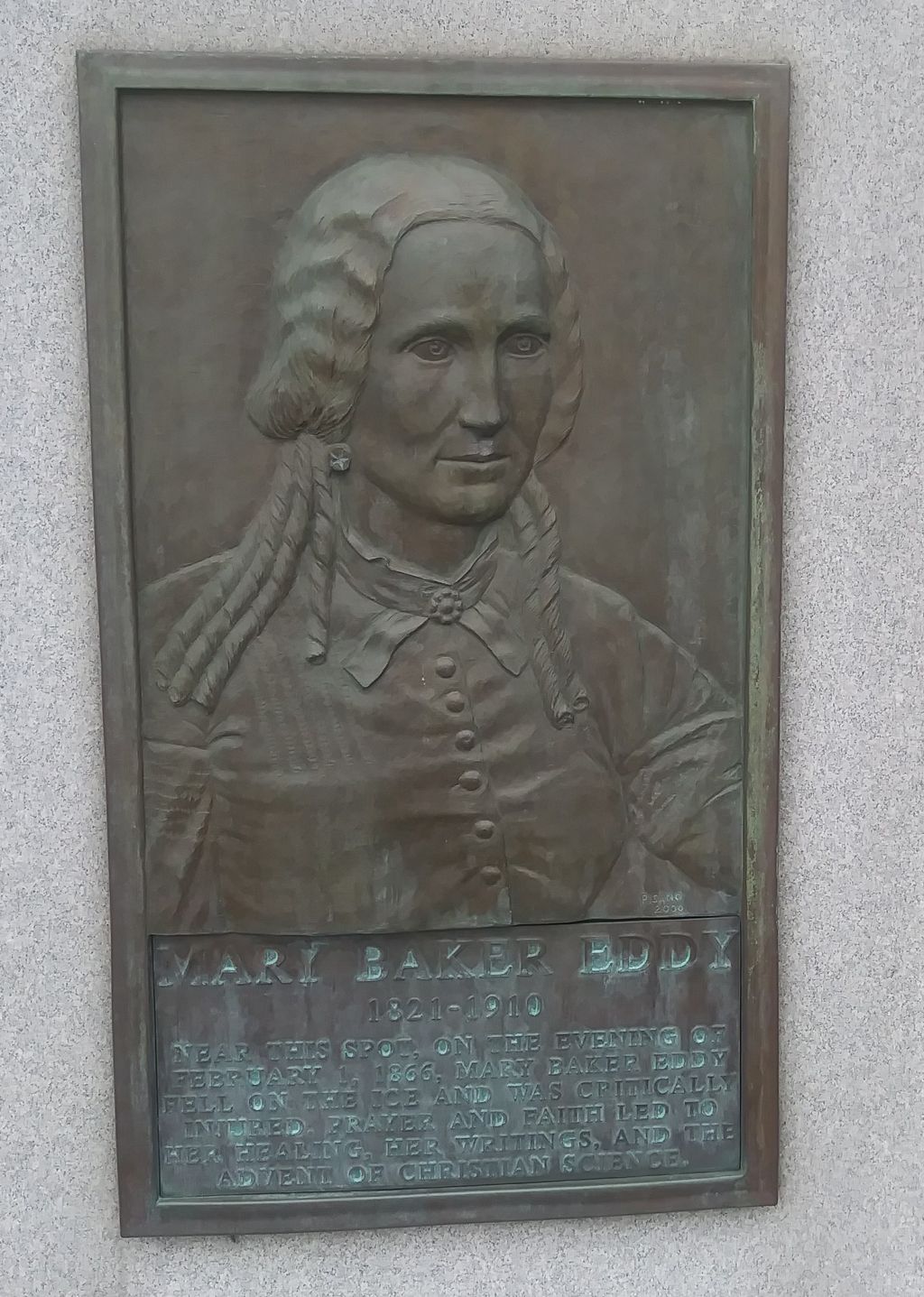 Mary Baker Eddy Plaque