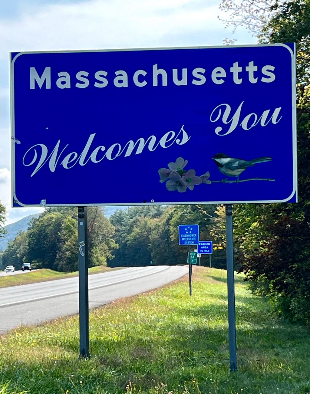 Massachusetts Welcome sign