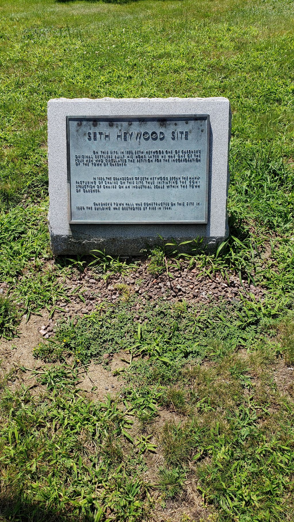 Seth Heywood Site Monument