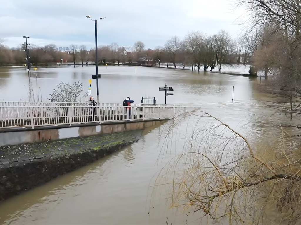 Flooding in Worcester Boston