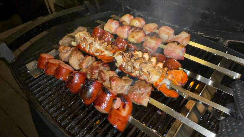 grilled meats and seafood
