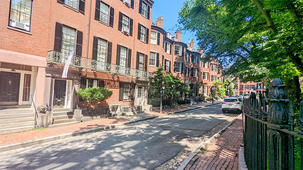 Admire the Brownstones in Louisburg Square