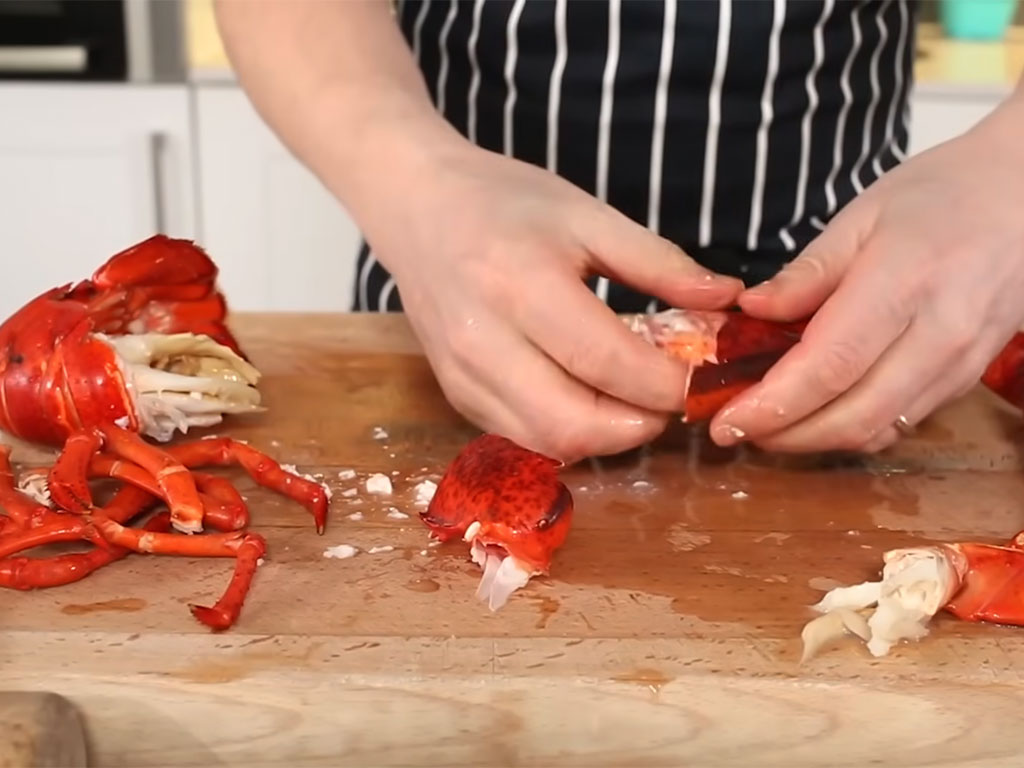 Preparing the Lobster Meat