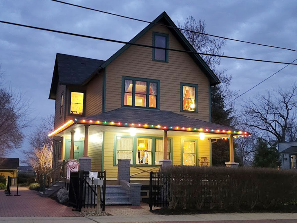 The four-story home in Bay Village