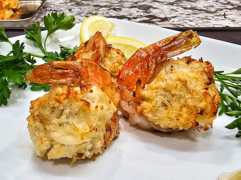 Baked Stuffed Shrimp with Crabmeat and Herbs