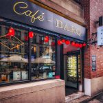 Black Sesame Milk Tea and Butterfly Pea Flower Tea at Cafe Darq