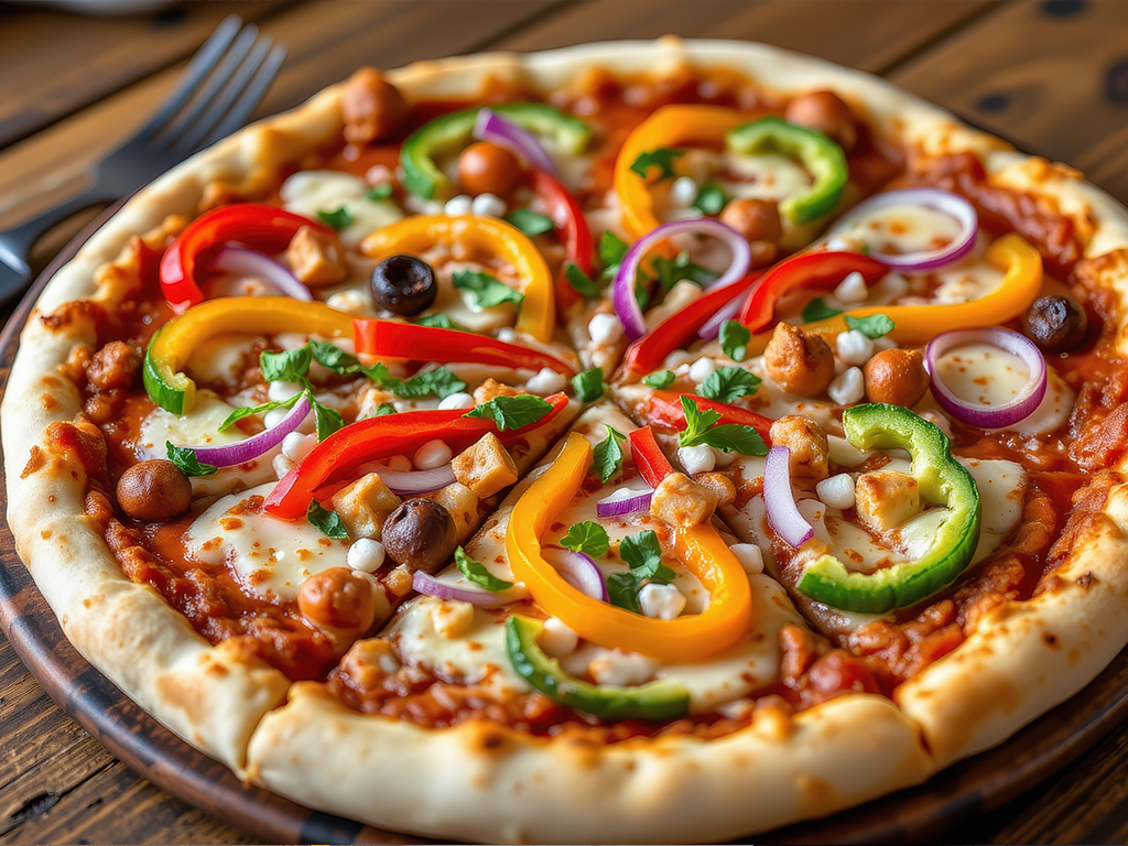 Green Pepper Pan Pizza